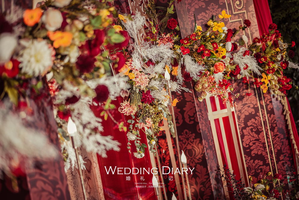 复古|酒红色欧式婚礼